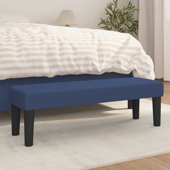 Bankje 100x30x30 cm stof blauw 1