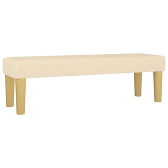 Bankje 100x30x30 cm stof cr&egrave;mekleurig 2