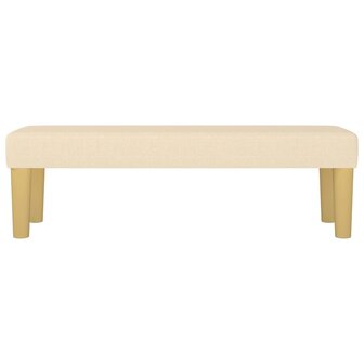 Bankje 100x30x30 cm stof cr&egrave;mekleurig 3