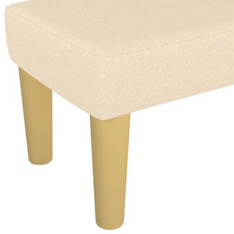 Bankje 100x30x30 cm stof cr&egrave;mekleurig 5