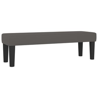 Bankje 100x30x30 cm kunstleer grijs 2