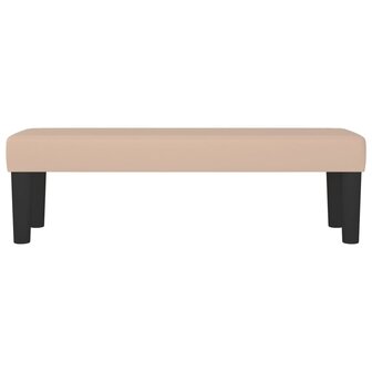 Bankje 100x30x30 cm kunstleer cappuccinokleurig 3