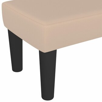Bankje 100x30x30 cm kunstleer cappuccinokleurig 5