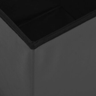 Opbergkrukken inklapbaar 2 st PVC grijs 7