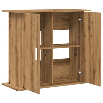 Aquariumstandaard 81x36x73cm bewerkt hout artisanaal eikenkleur 7