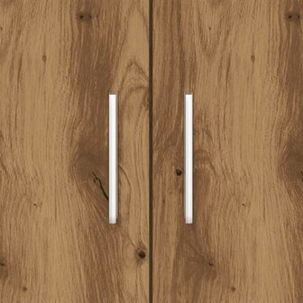 Aquariumstandaard 81x36x73cm bewerkt hout artisanaal eikenkleur 8