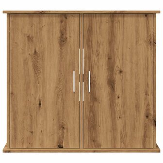 Aquariumstandaard 81x36x73cm bewerkt hout artisanaal eikenkleur 4