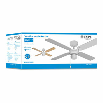 Plafondventilator EDM 33802 B&aacute;ltico Wit 50 W &oslash; 102 cm 4