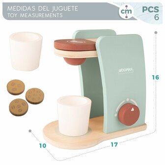 Speelgoed koffiezetapparaat Woomax 6 Onderdelen (6 Stuks) 6