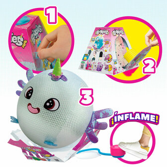 Knuffel Eolo Celeste Pluche Plastic 45 x 45 x 45 cm Opblaasbaar (4 Stuks) 5