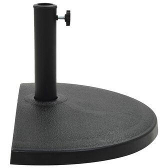 Parasolvoet halfrond 15 kg polyresin zwart 2