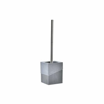 Toiletborstel DKD Home Decor Scandi Ziverachtig Grijs Roestvrij staal Aluminium Hars (9,5 x 9,5 x 37 cm) 1
