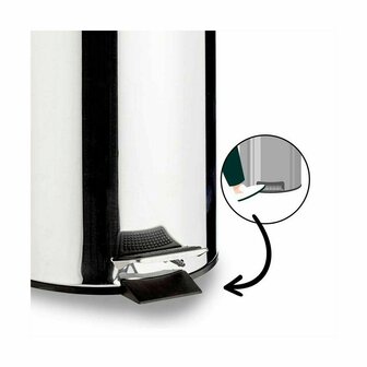 Pedaalemmer Berilo B0010-7L Zilverkleurig Roestvrij staal Plastic 7 L (4 Stuks) 5