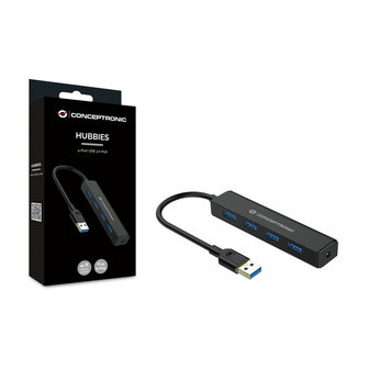 USB-HUB Conceptronic C4PUSB3 Zwart 2