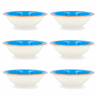 Kom Quid Vita Blauw Keramisch 6 Stuks (18 cm) 1