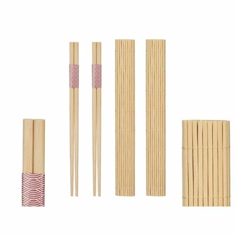 Sushi set Kinvara BM-001 Hout Bamboe 24 x 18 cm 24 x 0,5 x 0,5 cm (24 Stuks) 5