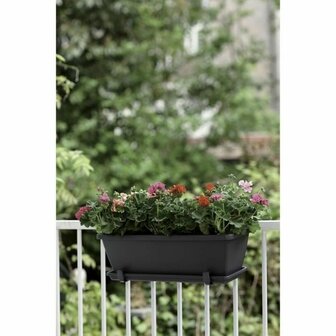 Bloempot Elho Zwart Antraciet Plastic Rechthoekig Modern 4