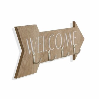 Wandkapstok Versa Welcome Hout MDF 4 x 14,5 x 48 cm 2
