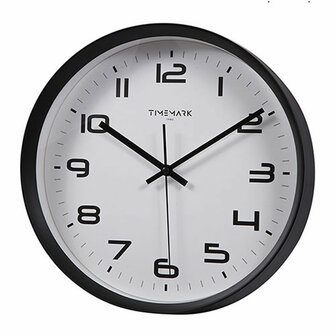 Muurklok Timemark Zwart 30 x 30 cm 1