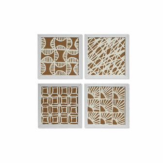 Set van 4 Schilderijen Home ESPRIT Modern 22 x 2 x 22 cm (4 Onderdelen) 1