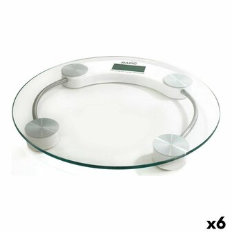 Digitale Personenweegschaal Basic Home Transparant 33 x 3,5 cm (6 Stuks) 1