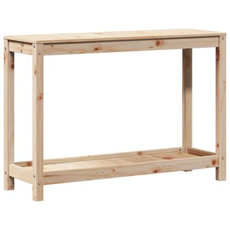 Oppottafel met schap 108x35x75 cm massief grenenhout 2