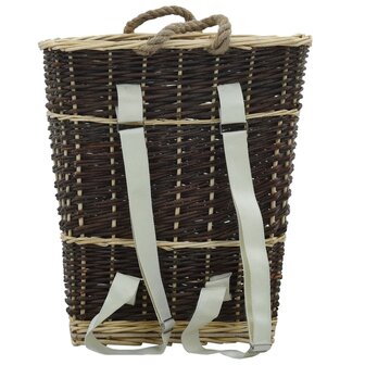 Houtmand met draagriemen 44,5x37x50 cm natuurlijk wilgenhout 3