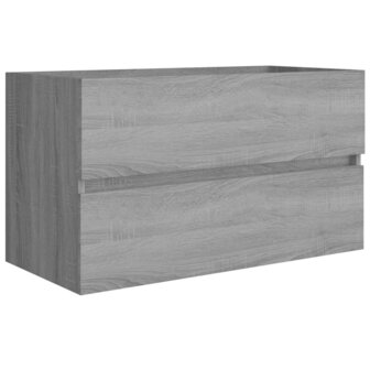 Wastafelkast 80x38,5x45 cm bewerkt hout grijs sonoma eikenkleur 2