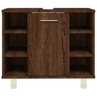 Badkamerkast 60x32x53,5 cm bewerkt hout bruin eikenkleur 5