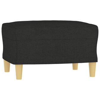 3-delige loungeset met kussens stof zwart 5