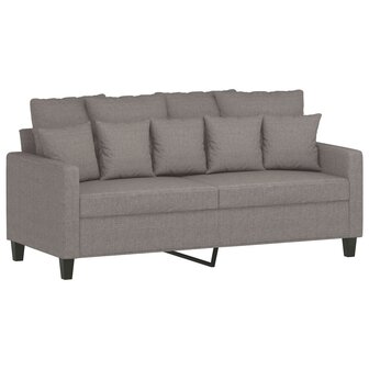 3-delige Loungeset met kussens stof taupe 4