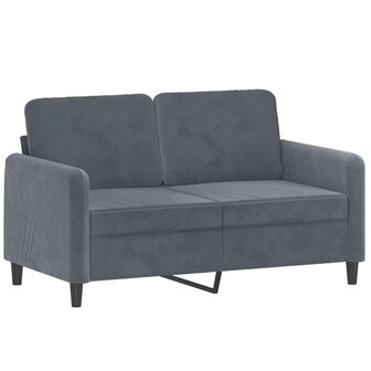 3-delige Loungeset fluweel donkergrijs 3