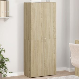 Archiefkast 60x32x153 cm bewerkt hout sonoma eikenkleurig 1