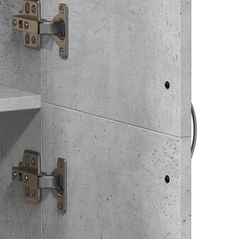 Archiefkast 60x32x153 cm bewerkt hout betongrijs 8