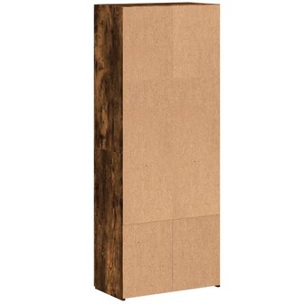 Archiefkast 60x32x153 cm bewerkt hout gerookt eikenkleurig 6