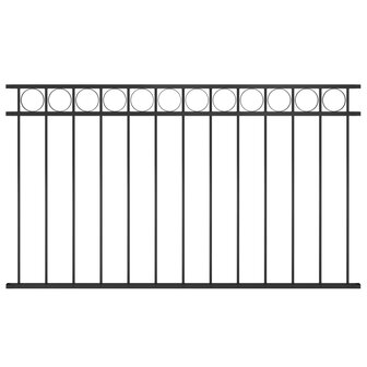 Schuttingpaneel 1,7x0,8 m staal zwart 1