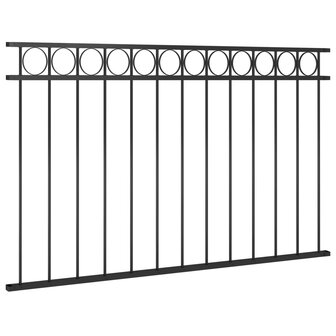 Schuttingpaneel 1,7x0,8 m staal zwart 2