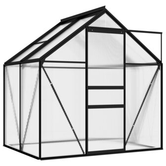 Tuinkas 2,47 m&sup3; aluminium antracietkleurig 2
