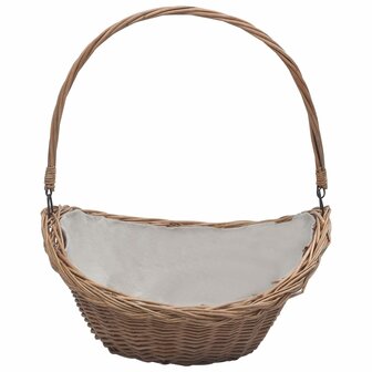 Houtmand met handvat 57x46,5x52 cm wilgenhout bruin 2