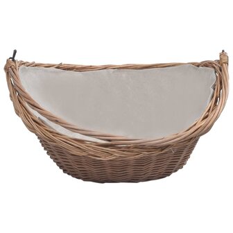 Houtmand met handvat 57x46,5x52 cm wilgenhout bruin 3