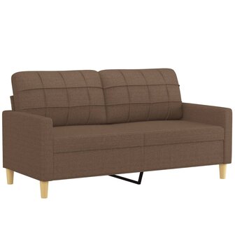2-delige Loungeset met kussens stof bruin 4