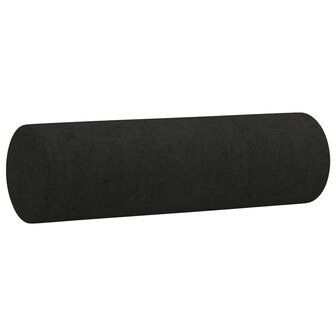 2-delige Loungeset met kussens stof zwart 6