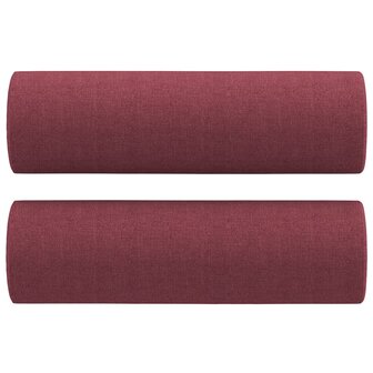 2-delige Loungeset met kussens stof wijnrood 5