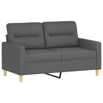 2-delige Loungeset met kussens stof donkergrijs 3