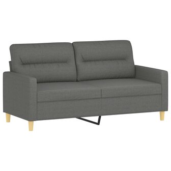 2-delige Loungeset met kussens stof donkergrijs 4