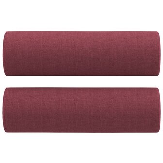2-delige Loungeset met kussens stof wijnrood 6
