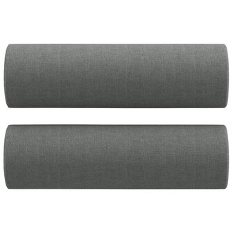 Tweezitsbank met sierkussens 120 cm stof donkergrijs 5