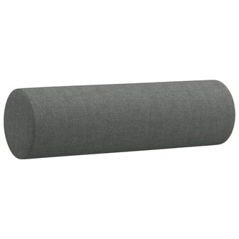 Tweezitsbank met sierkussens 120 cm stof donkergrijs 6