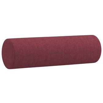 Tweezitsbank met sierkussens 120 cm stof wijnrood 6