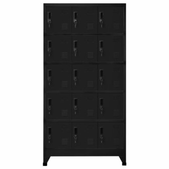 Lockerkast 90x40x180 cm staal zwart 2